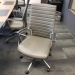 Global Accord Neutral Grey Leather Boardroom Task Chair